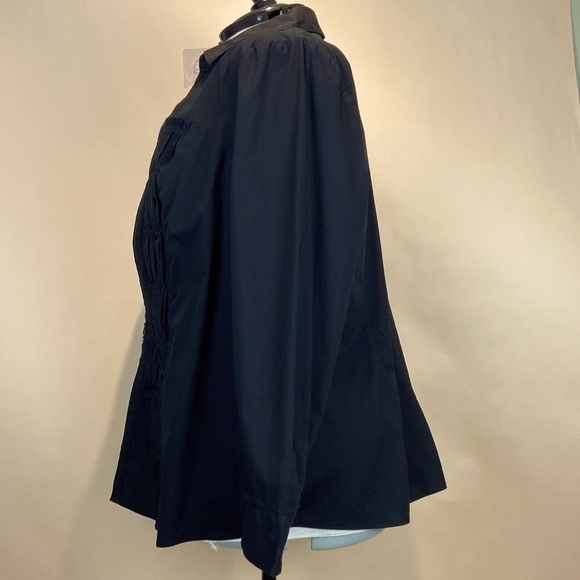 Lane Bryant black zip front blouse. Sz 22/24 - Picture 3 of 6